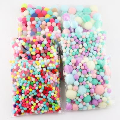 China Auto Upholstery Macaron Pompom Balls 8mm 10mm 15mm to 30mm Wedding Decor DIY Craft Soft Sewing Supplies Pompoms DIY Pom Poms Handmade Kids Toys for sale