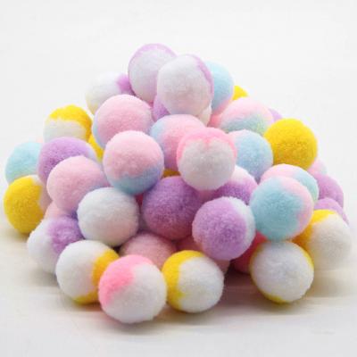 China Colorful Fluffy Toys Dolls Accessories DIY Craft Decoration Kids Pom Pom Ball Fur Pompones Home Stuffed Soft Pompoms Garment 10mm-30mm for sale