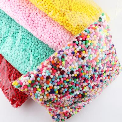 China Wholesale 10mm Automatic Upholstery Pom Poms 10000pcs Fluffy Soft Plush Fur Pompom Balls For DIY Craft Toys Home Decor Sewing Accessories for sale