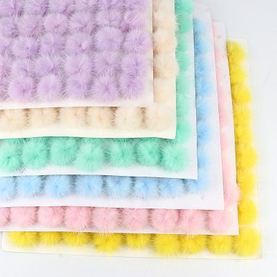 China Soft Hand Feeling/Fluffy Soft Mink Pom Pom Balls Plush Pompoms DIY Fur Pompoms Eco-friendly 80pcs/card 30mm 3cm Handmade Craft Supplies Sewing Accessories for sale