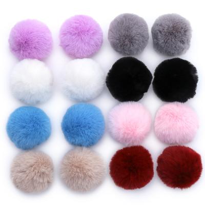 China High Quality Pom Poms Craft Accessory DIY Beanie Decor Knitted Hat Garment Faux Rabbit Fur Ball 8cm Fur Pompoms Decoration Fur Cap for sale