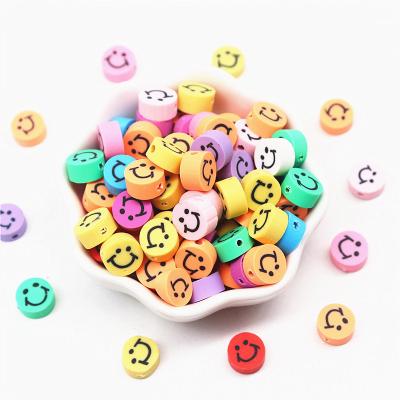 China For Jewelry Making Bracelet DIY Necklack Handmade Polymer Clay Beads For Jewelry Making DIY 10mm Spacer Beads Smiley Beads Clay Smile Face Handmade Accessories for sale