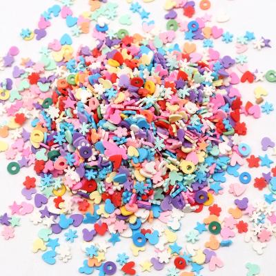 China Polymer Clay Slices Sprinkles Tiny Cute 4-6mm Multi Shape Star Heart Lip Non-Toxic Snowflake Charms Clays For Nail Art Slimes Toys Decor for sale