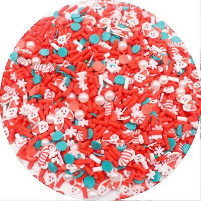 China For Soft Polymer Clay Slices Diy Nail Art Accessories Christmas Snowflakes Clay Slime Flake Sprinkle Elk Decorations Pearl Mixed Beads for sale