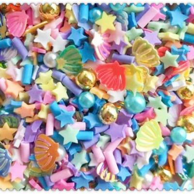 China DIY Decoration Mix Design Handmade Beads Beads Shell Color Flower Fruit Slices Mixed Clay Mixed Shape Polymer Clay Soft For Nail Art Material for sale