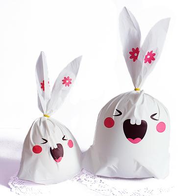 China Safety Best Price Cookies And Chocolate Plastic Bag Rabbit Shape For Baby Shower Party for sale