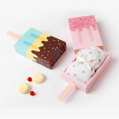 China Recycled Materials Shaped Ice Cream Boxes Paper Packaging Gift Boxes Chocolates For Baby Shower Party for sale