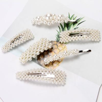 China BB Fashionable Hot Selling Insti Style Fashion Girls Hair Clip Women's South Korean Girls Bead Hair Clip for sale