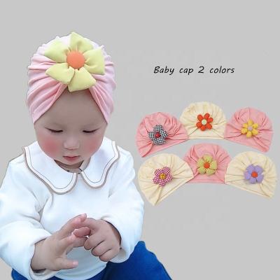 China Fashion Baby Hat Girl Soft Elastic Hair Bands Pure Cotton Flower Baby Hair Bands Organic Girls Headband for sale