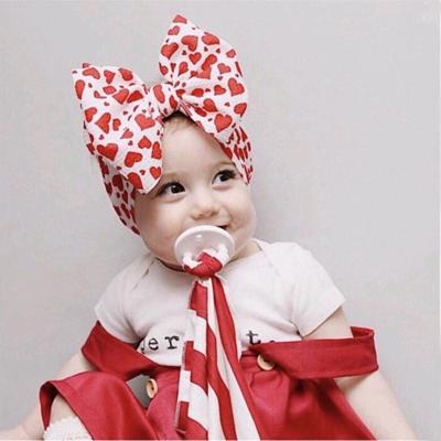 China Fashion Fashion Printing Organic Big Bow Children Hair Accessories Baby Hair Bands Girls Headband for sale