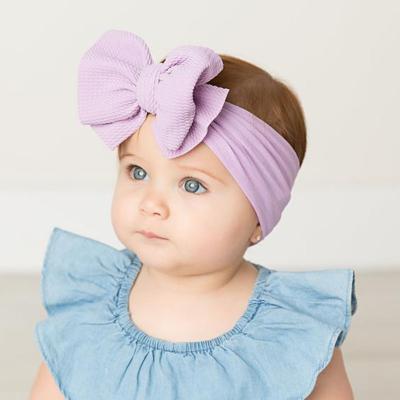 China Fashionable Knotted Bow Baby Hair Trim Big Kid's Knot Headband Headband Headband Nylon Soft Elastic Silk Running Baby Headband for sale