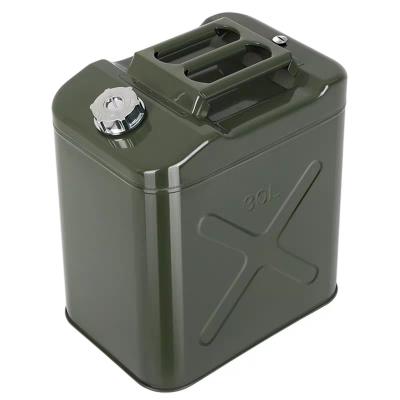 China 60Its Gasoline Diesel Fuel Oil Tank Portable Metal Army Green 10 Liter 20L 30 40 L 50 Petrol Jerry Can Military Standard for sale