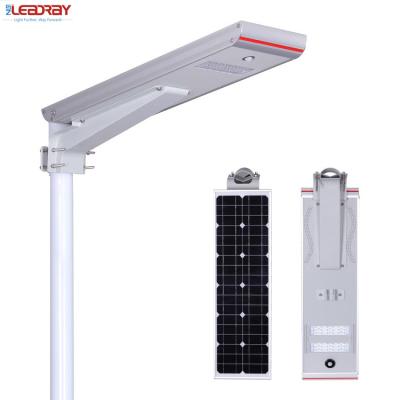 China Newest Design Ip65 Outdoor Aluminum Roadway Waterproof 25w 30w 40w 50w 60w Integrated All In One Solar Led Street Light for sale