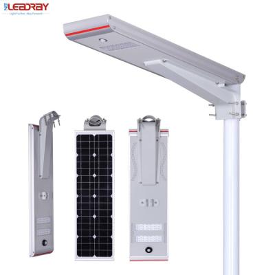 China Outdoor roadway factory price lamp integrated 40w 80w 100w 120w direct road all in one solar street light with lighting timer for sale