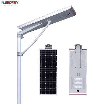 China Roadway CE RoHS IP65 12V DC LRC50W China Solar LED Street Light Price List with Adjustable Lighting Hours and Brightness for sale