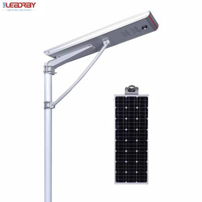 China Wholesale MPPT Roadway Controller 60W All Ine One Solar Led Street Light Workbench In LiFePo4 Battery With PIR Motion Sensorit for sale