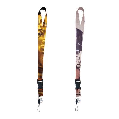 China Promotional Logo Dye Sublimation Polyester Custom Pantone Lanyard Egypt King Tut Gift Key Chain Neck Strap Print Cheap Accessories for sale