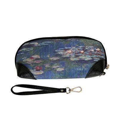 China Long Single Hole Oscar-Claude Monet Zipper Women Wallet Card For Purse PU Leather Portable Hot Selling Purse Souvenir Purse Clutch Bag for sale