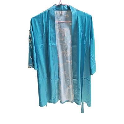 China QUICK DRY Satin Robe Women's Silk Summer Personalized Wedding Bridal Party Sleepwear Vintage Sexy Homewear Vincent Willem Van Gogh Bathrobe for sale