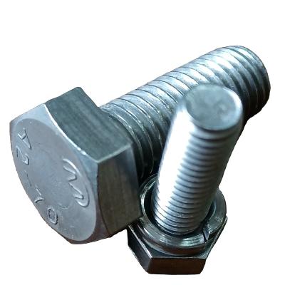 China General Industry Plain Or Silver Thread Galvanized Hex Head Screws Fully for sale