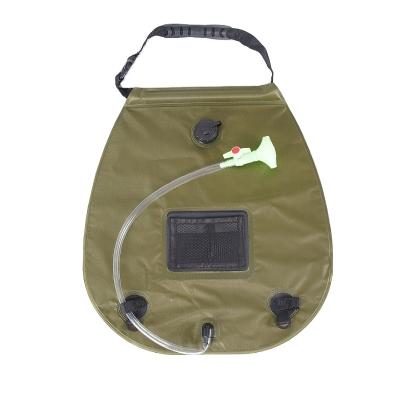 China Hot Selling High Quality 20L Portable Outdoor Camping Travlling Equipped With Solar Powered PVC Shower Hanging Bag for sale