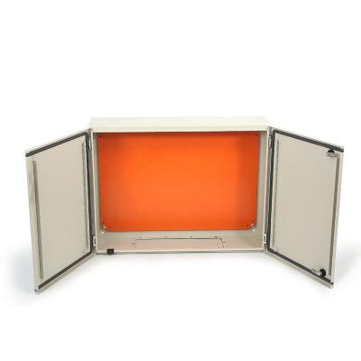 China Outdoor Metal Terminal Enclosure Control Cabinet Distribution Double Door Electrical Panel Box for sale