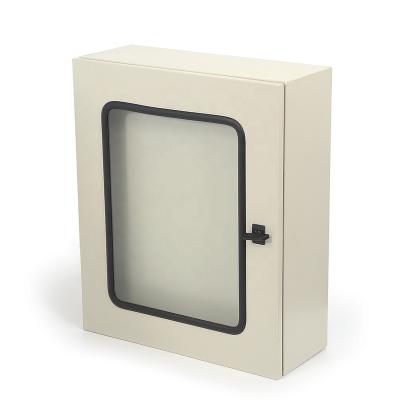 China Electric exterior wall mounted enclosure with interior and exterior plexiglass doors for sale