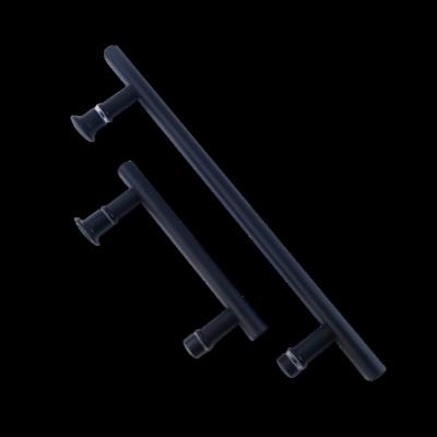 China Modern Custom Square Black Glass Tube Size Large Long Size Factory Room Shower Glass Door Handles for sale