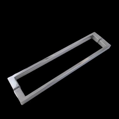 China New Modern Square Gold Color Glass Door Pull Handle Stainless Steel Shower Door Handle for sale