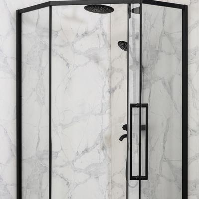 China Modern Contemporary Double Sliding Prefab Frameless Area Standing Shower Rooms for sale