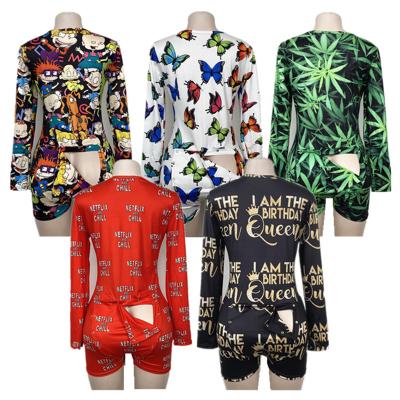 China 2021 QUICK DRY Wholesale Custom Long Sleeve Jumpsuit Pajamas Butt Fin Onsies With Butt Fin For Women for sale