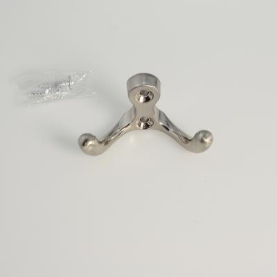 China Wenzhou Zinc Alloy Metal Wall Mounted Clothes Stored Coat Double Hat Hanger Hook for sale