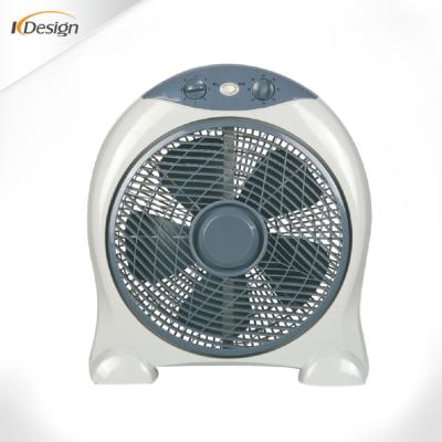 China Plastic 12 Inch 5 Blade Household Pedestal Box Floor Silent Box Fan Cheap Plastic Round Fans for sale