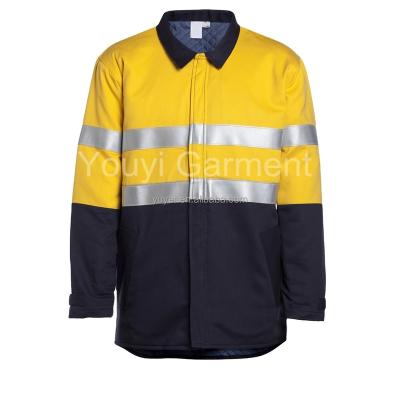 China Flame Retardant Safety Cvc Jacket Winter Construction Safety ARC Anti-Shrink Anti-Shrink Garment for sale