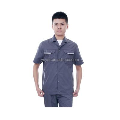 China Wholesale Comfortable Fashion Stripper Anti-shrink Short Sleeves Workwear Anti-shrink and Working Engineering Uniforms for sale