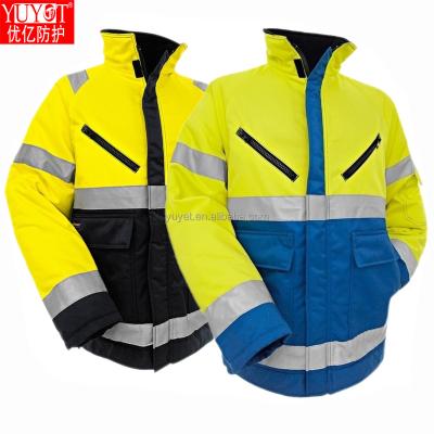 China Best Selling Breathable Work Wear High Visibility Reflective Winter Rain Jacket for sale