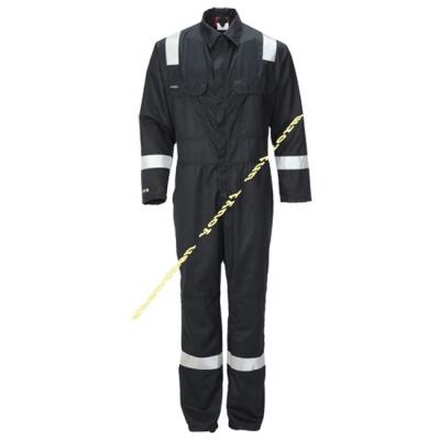 China Flame Retardant Coverall Black Or Navy Blue Color Cotton Coverall For Mining Workwear for sale