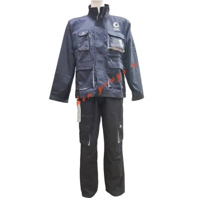 China Long sleeve uniform jacket with navy color custom work wear uniform jacket and breeches long sleeve pant with Logo For Work for sale