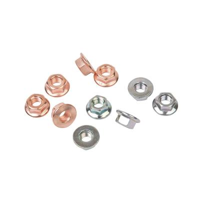 China General Industry Customized Size Fine Tooth Ordinary Thread M6 M8 M10 Automobile Fastener Hexagonal Flange Nut for sale