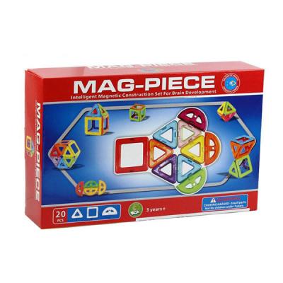 China 100% Eco-friendly Popular Design Strong Magnet 3d Construction Building Blocks Magnetic Puzzle Kids Educational Toys for sale