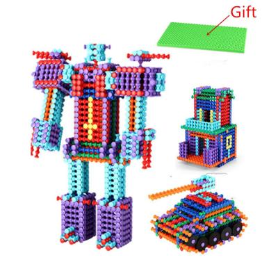 China 100% Eco-friendly The New Listing E-co Friendly ABS Educational Construction Plastic Building Blocks Toys For Kids for sale