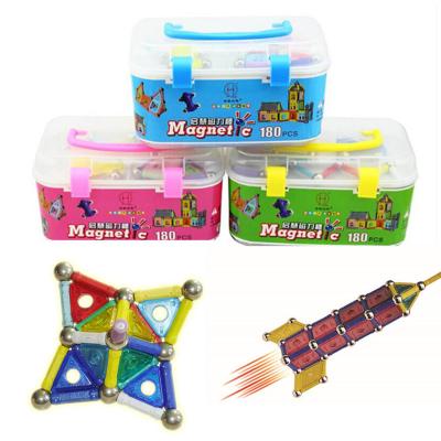 China 100% Eco-friendly New Design China Educational Building Magnetic Sticks Creative Blocks Construction Toys For Kids Play for sale