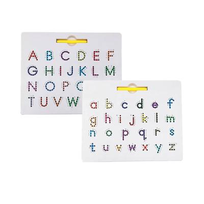 China Non-toxic Popular Design 2 In 1 Double Sided Upper Lower Case Magnetic Abc Letter Number Board For Kids for sale