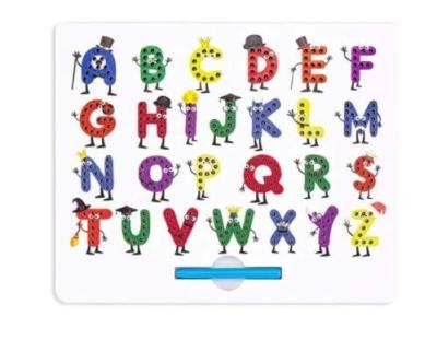 China Non-toxic 2023 colorful ABC A-Z Letters Kids writing board magnetic doodle toys drawing magpad for sale