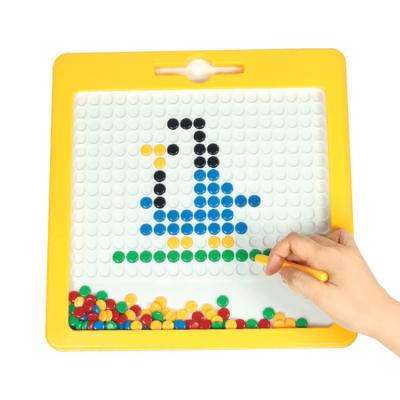 China Eco-friendly Material High Quality Large Magnet Dot Art Drawing Board Doodle Board With Magnetic Pen And Colorful Beads for sale