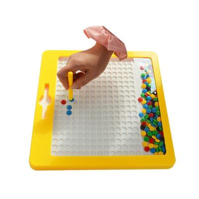 China Eco-friendly Material 2023 Popular New Colorful Beads Magpad Dot Kids Baby Learning Educational  Magnetic Drawing Board for sale