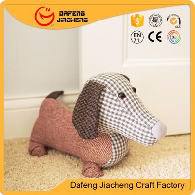 China Polyester Material Fabric Animal Sliding Single Sand Dog Door Stopper for sale