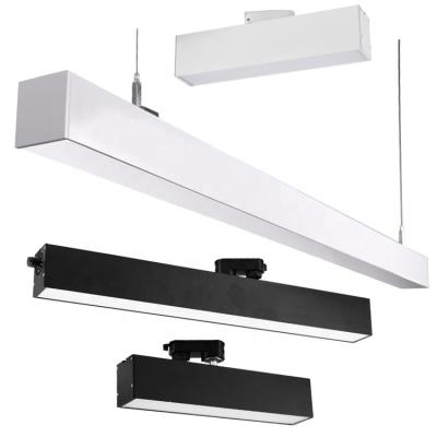 China Desk Reflector System 1200mm Square Surface Mounted 4ft Led Linear Track Light for sale