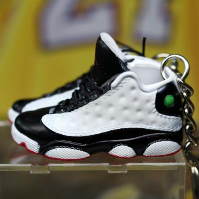 China Cute Keychains Fashional Souvenir Gifts Wholesale 3D Mini Sneakers AJ Jordan Shoe Key Chain Models With Box Sneaker Key Chain for sale