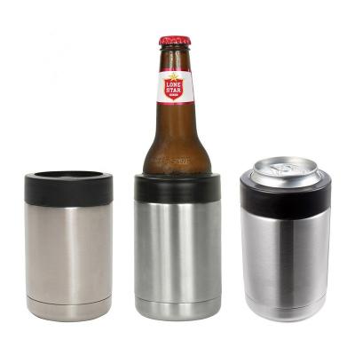 China Viable Hot Selling 12oz Stainless Steel Can Cooler Metal Canister Cooler Beverage Holder For Cans Or Bottles for sale